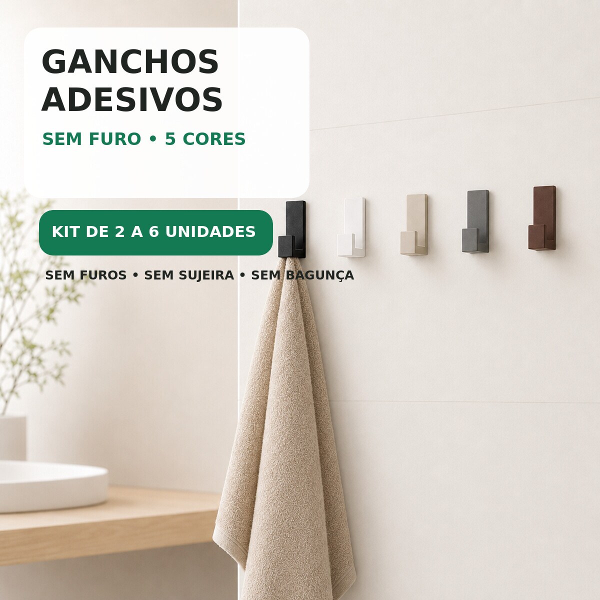Suporte Simples para Toalha de Rosto